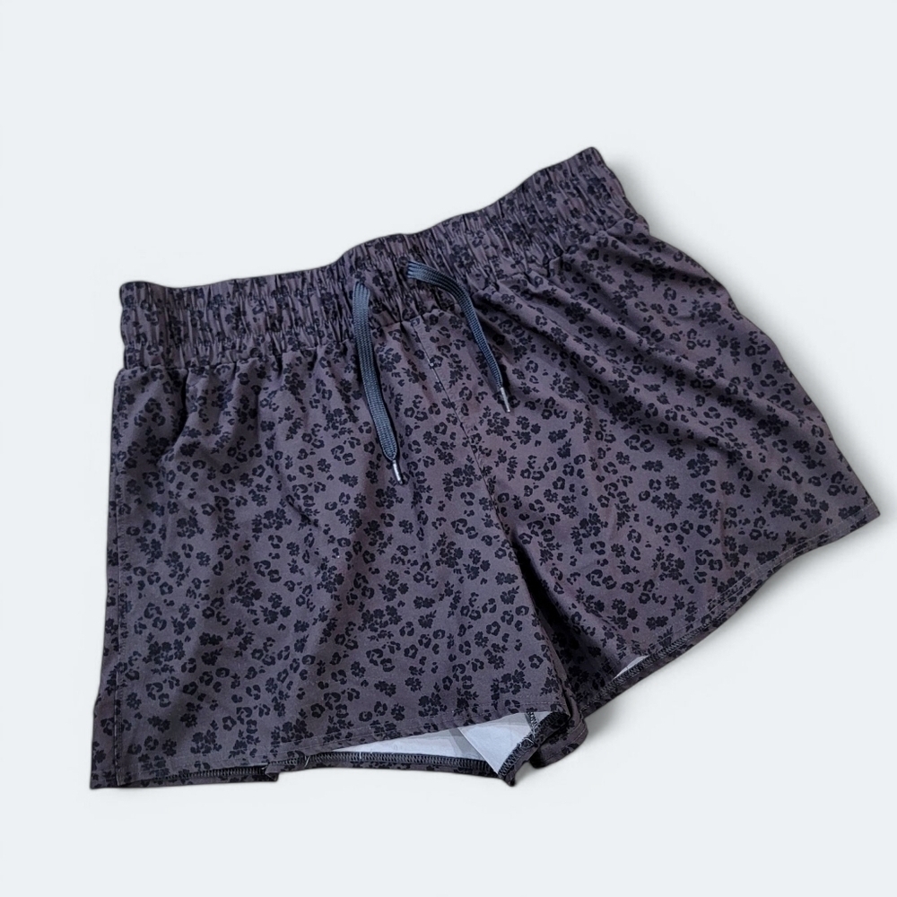 Reebok Brown and Black Leopard Cheetah Print Activewar Shorts Size XXL - Picture 10 of 10